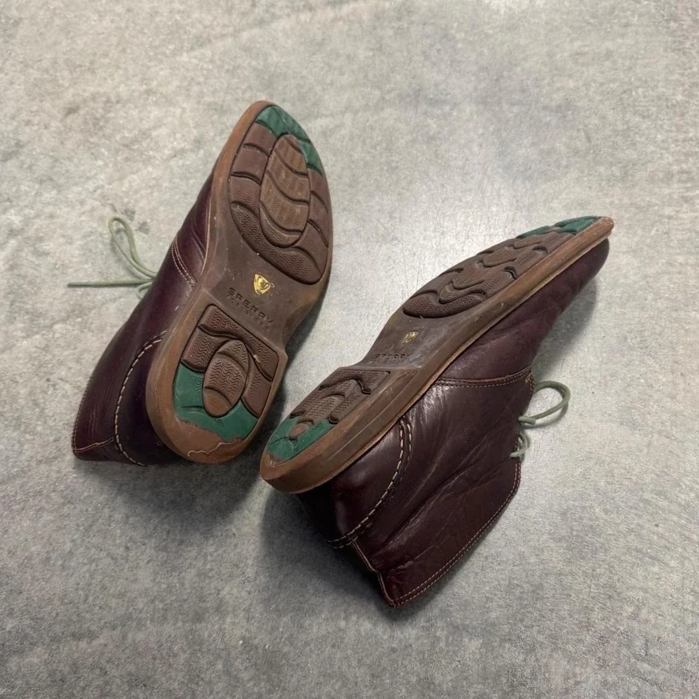 10.5 Mens Brown Sperry Chelsea Boot Earthtone Preppy Old Money Nautical